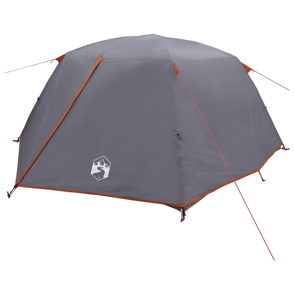 Tents 4 Person Backpacking Tent Waterproof Family Camping Shelter Grey Orange 28