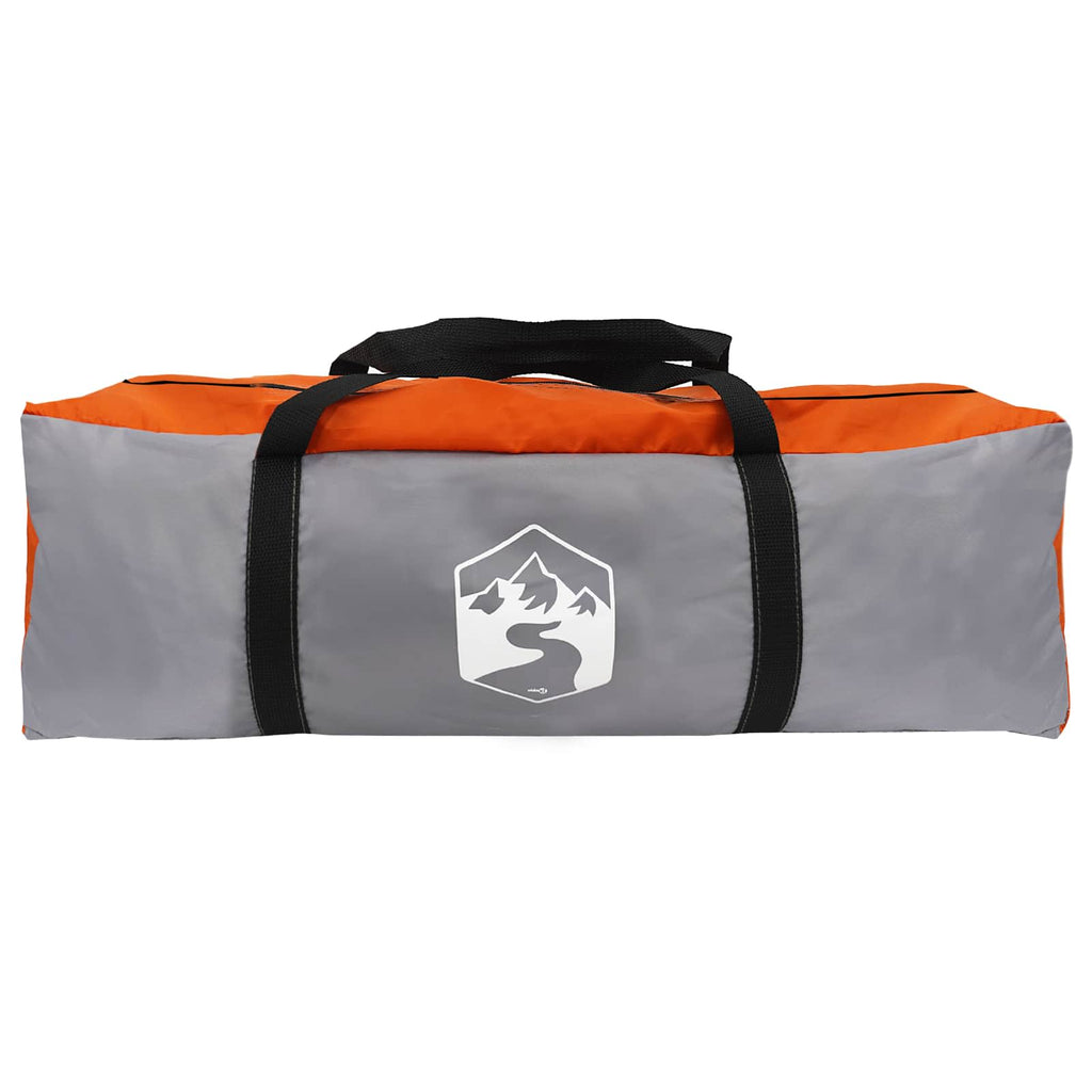 Tents 4 Person Party Tent Waterproof Outdoor Camping Shelter Grey Orange Portabl