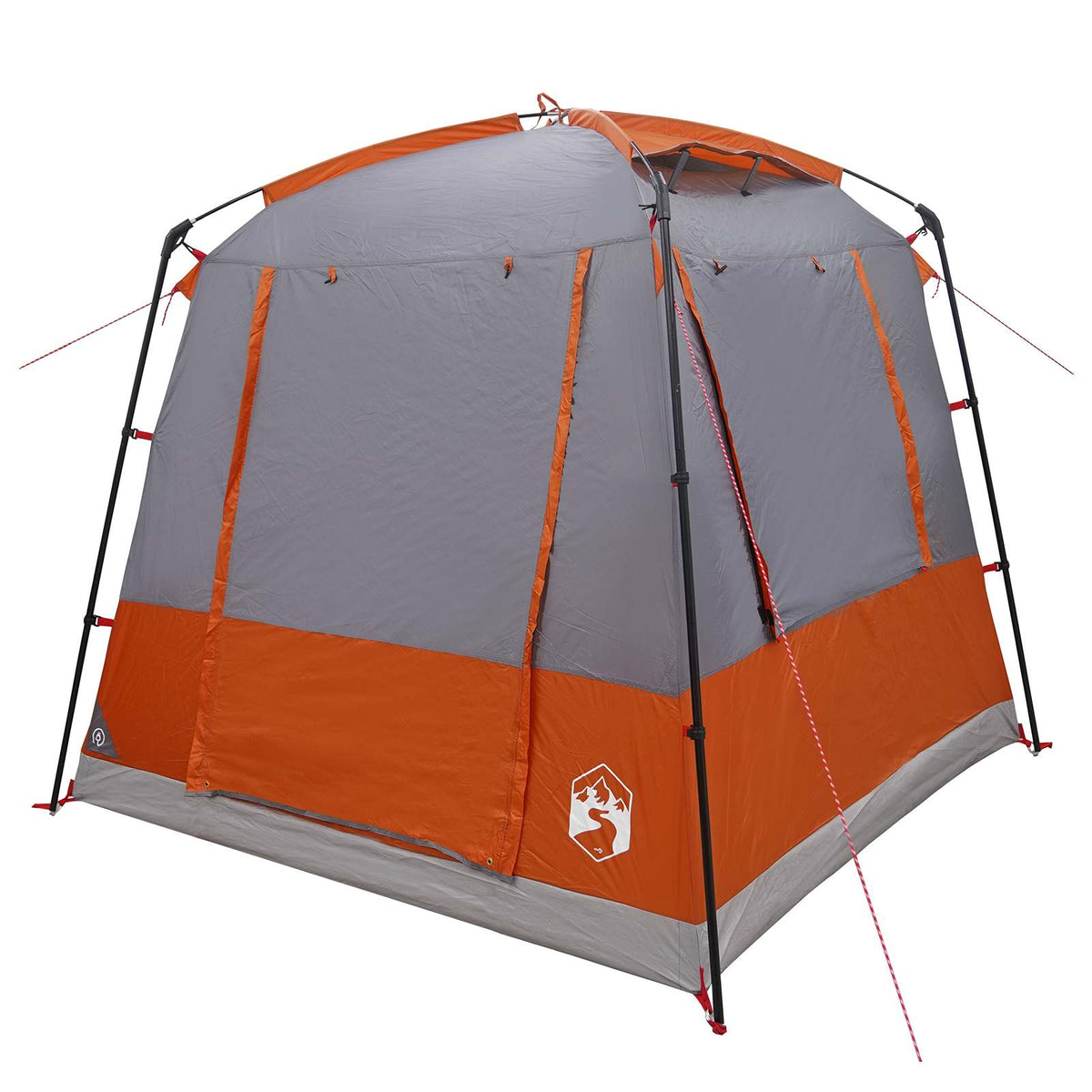 Tents 4 Person Party Tent Waterproof Outdoor Camping Shelter Grey Orange Portabl