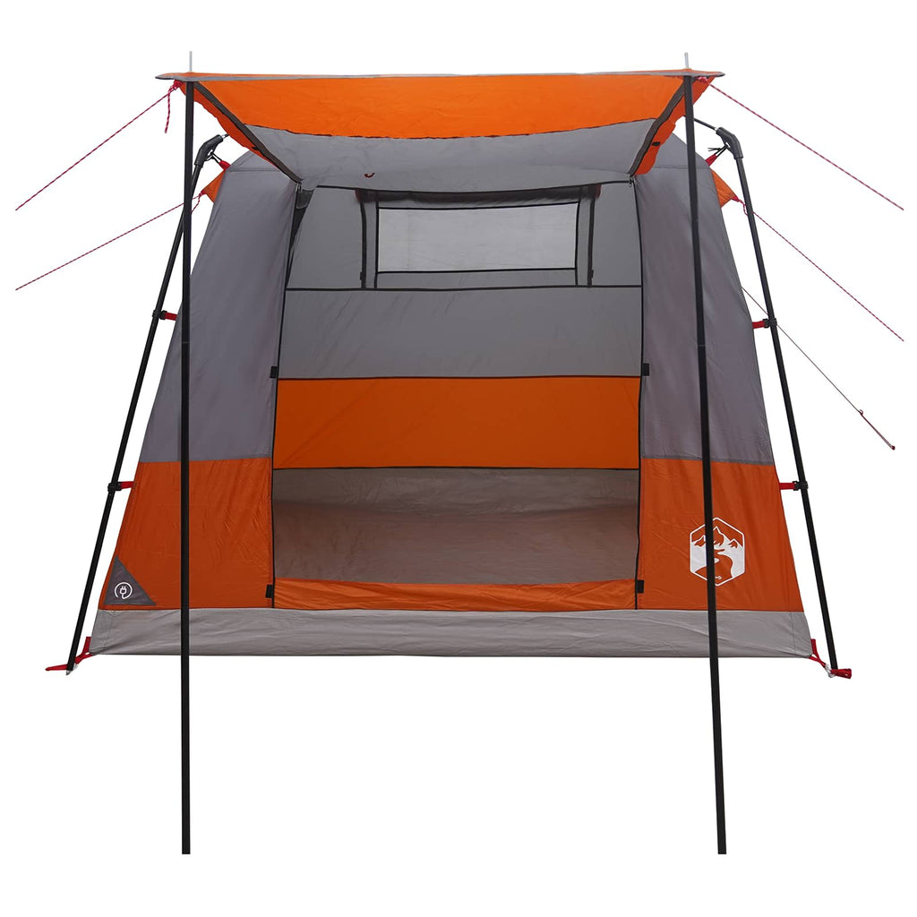 Tents 4 Person Party Tent Waterproof Outdoor Camping Shelter Grey Orange Portabl