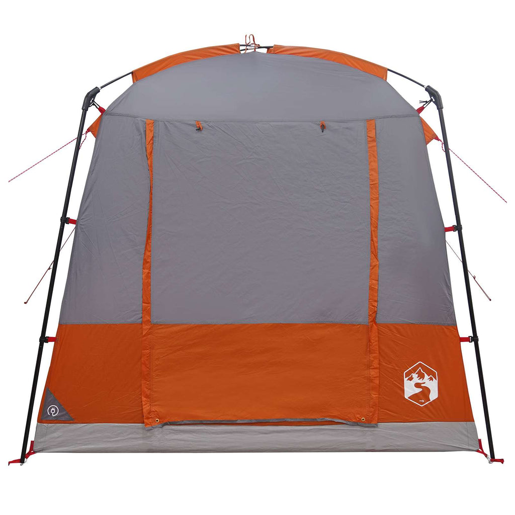 Tents 4 Person Party Tent Waterproof Outdoor Camping Shelter Grey Orange Portabl