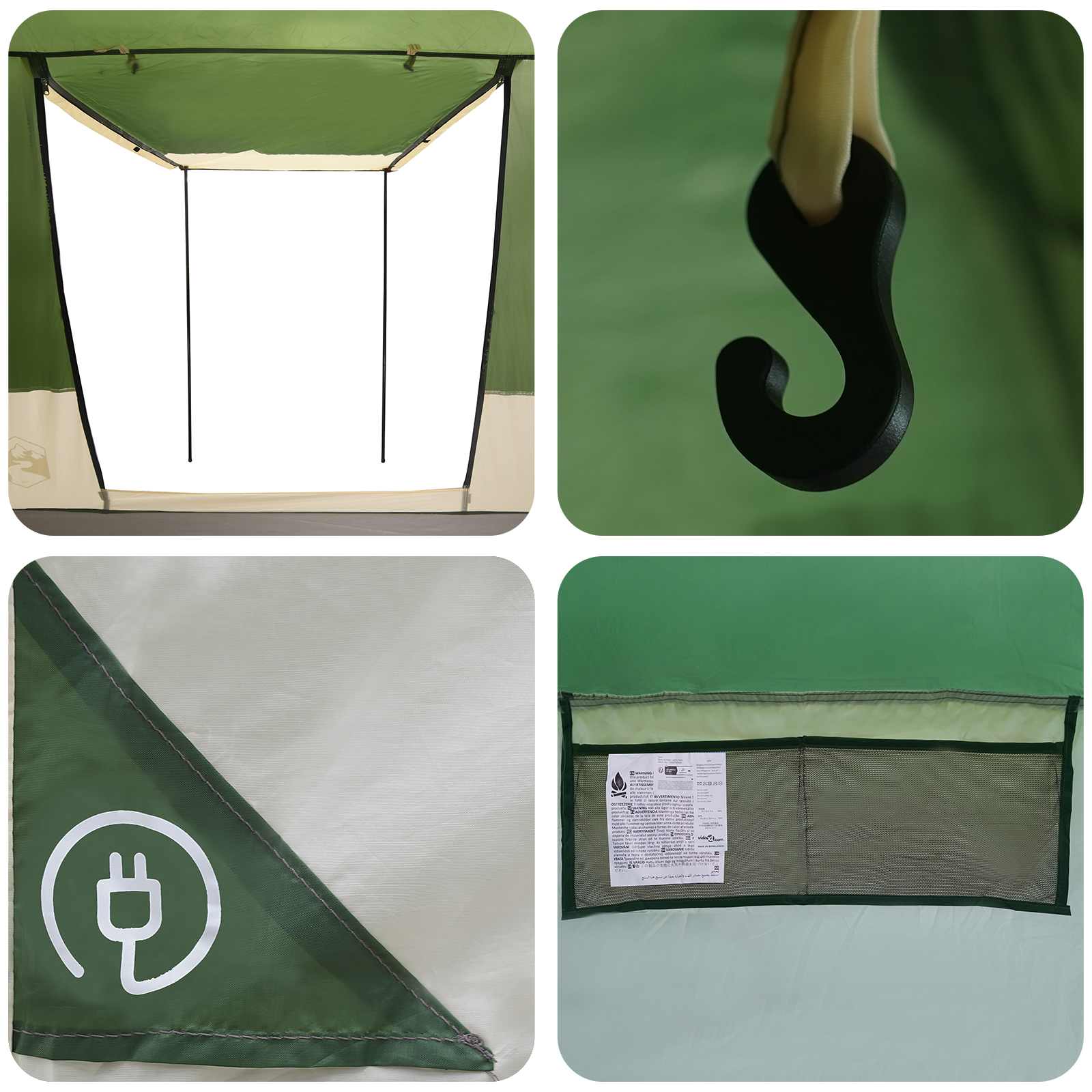 Party Tent 10-Person 185T Polyester With Pu Coating