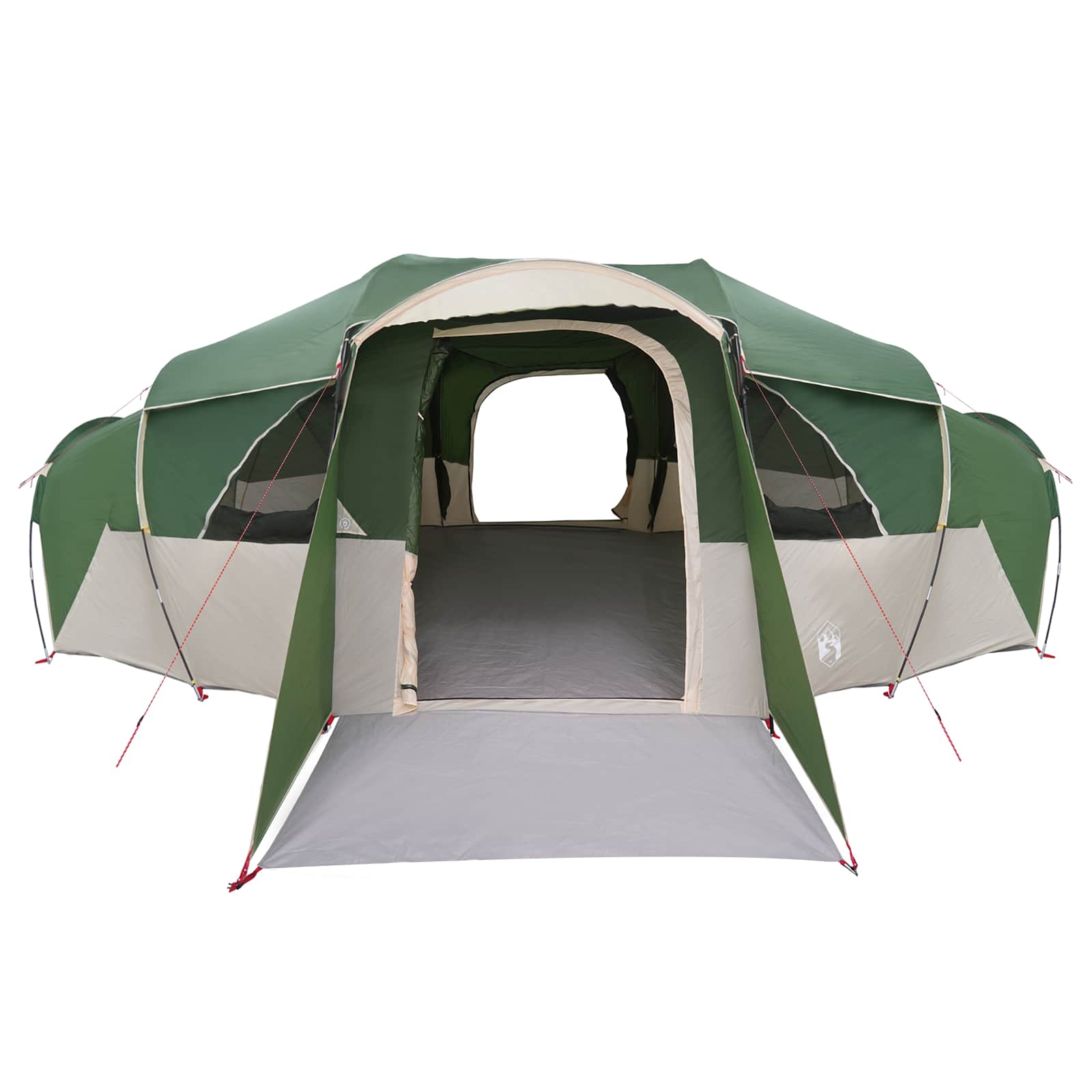 Family Tent With Rainfly Water-Resistant Tunnel Green 10-Person
