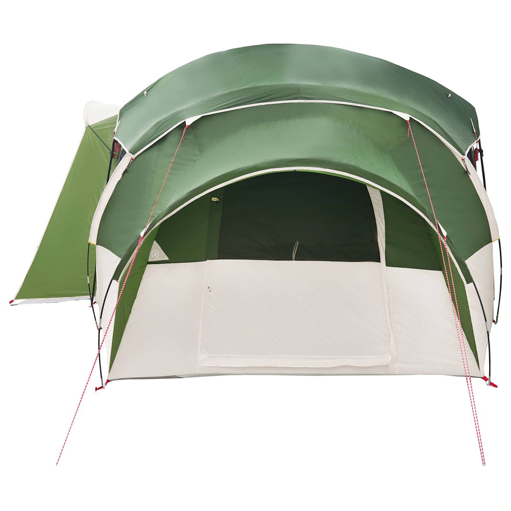 Family Tent With Rainfly Water-Resistant Tunnel Green 10-Person