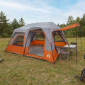 Tents 8 Person Instant Tent Waterproof Camping Shelter Grey Orange Pop Up 380 cm