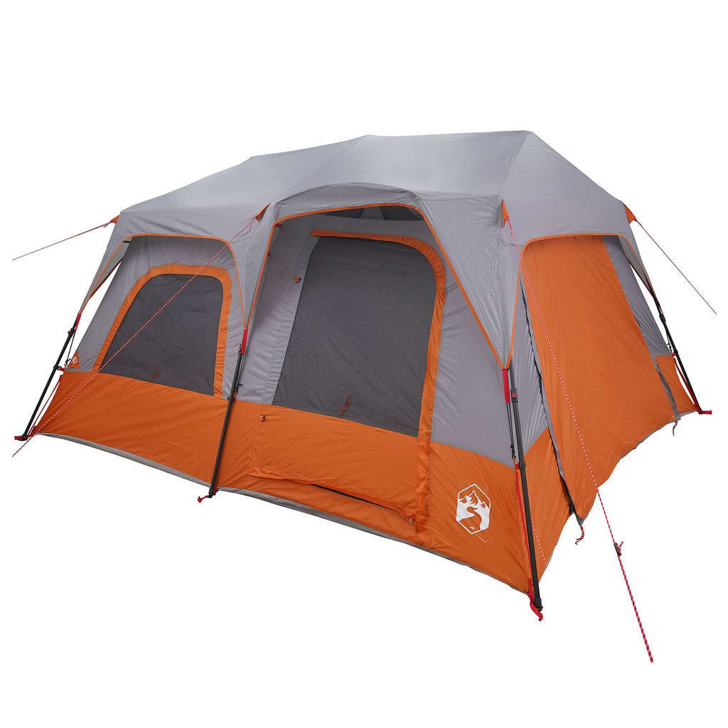 Tents 8 Person Instant Tent Waterproof Camping Shelter Grey Orange Pop Up 380 cm
