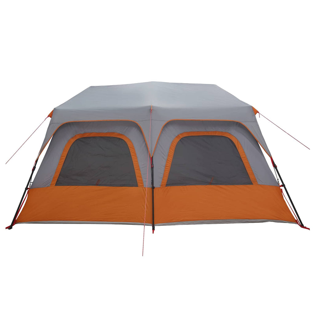 Tents 8 Person Instant Tent Waterproof Camping Shelter Grey Orange Pop Up 380 cm