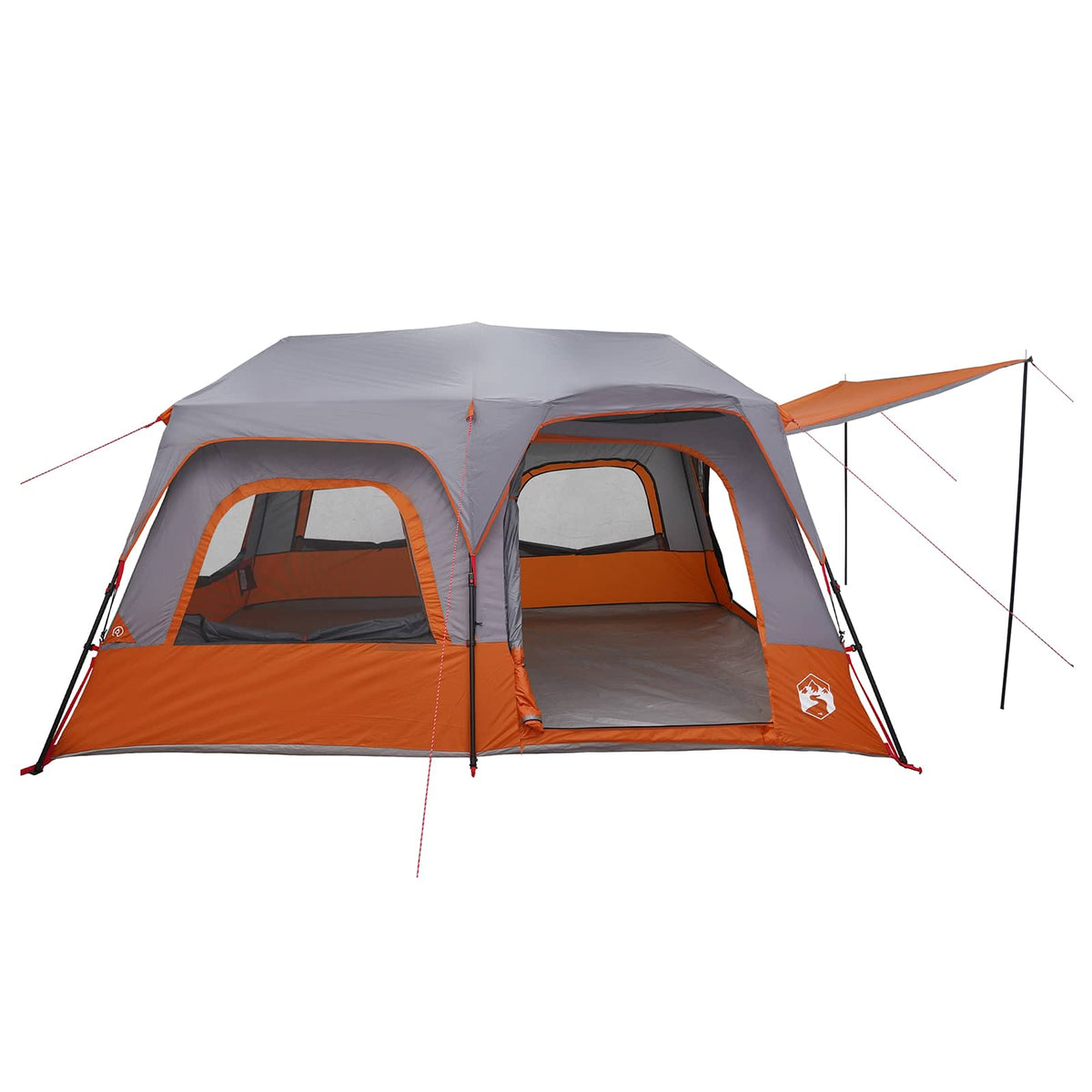Tents 8 Person Instant Tent Waterproof Camping Shelter Grey Orange Pop Up 380 cm