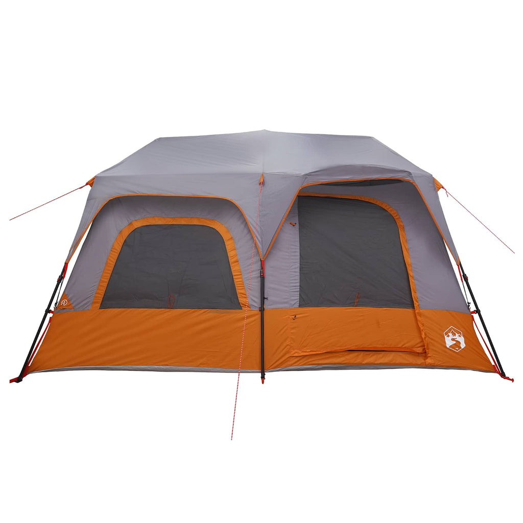 Tents 8 Person Instant Tent Waterproof Camping Shelter Grey Orange Pop Up 380 cm