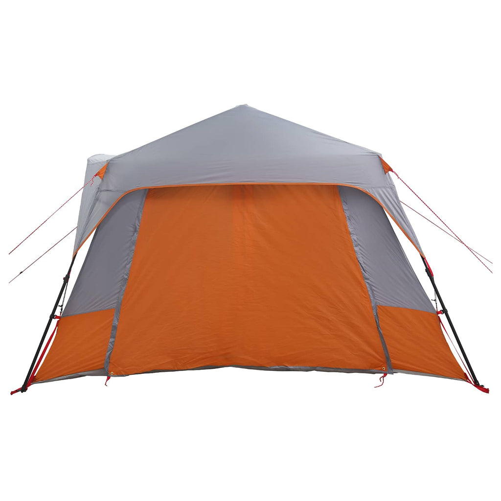 Tents 8 Person Instant Tent Waterproof Camping Shelter Grey Orange Pop Up 380 cm