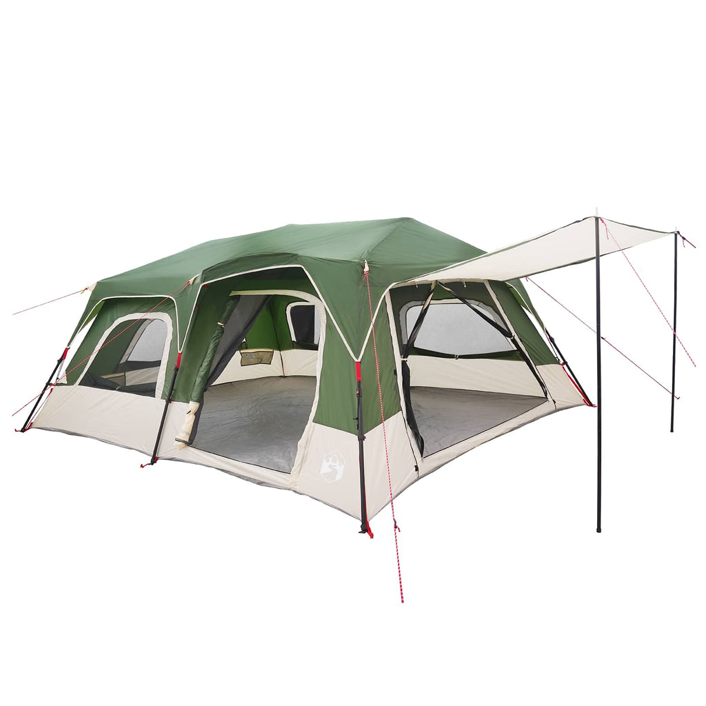 Instant Tent Green 10-Person 185T Polyester With Pu Coating