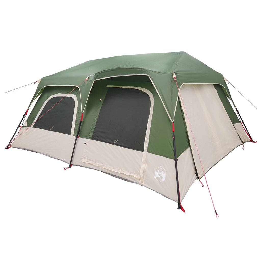 Instant Tent Green 10-Person 185T Polyester With Pu Coating