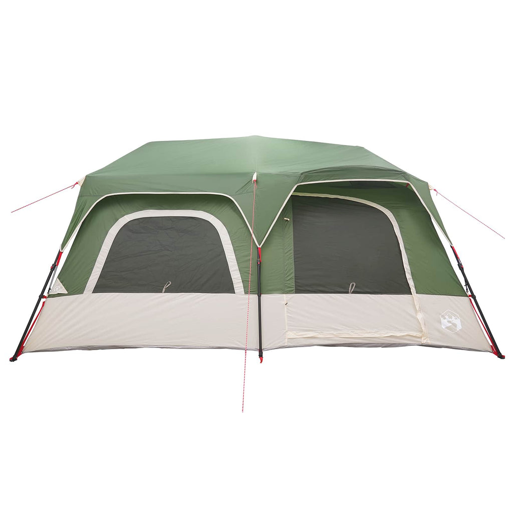 Instant Tent Green 10-Person 185T Polyester With Pu Coating