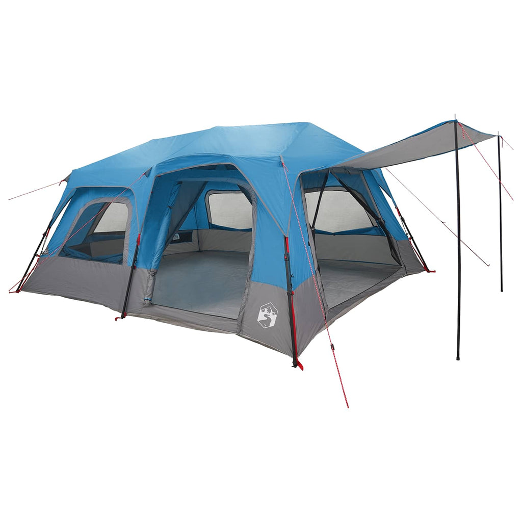 Instant Tent Blue 10-Person 185T Polyester With Pu Coating