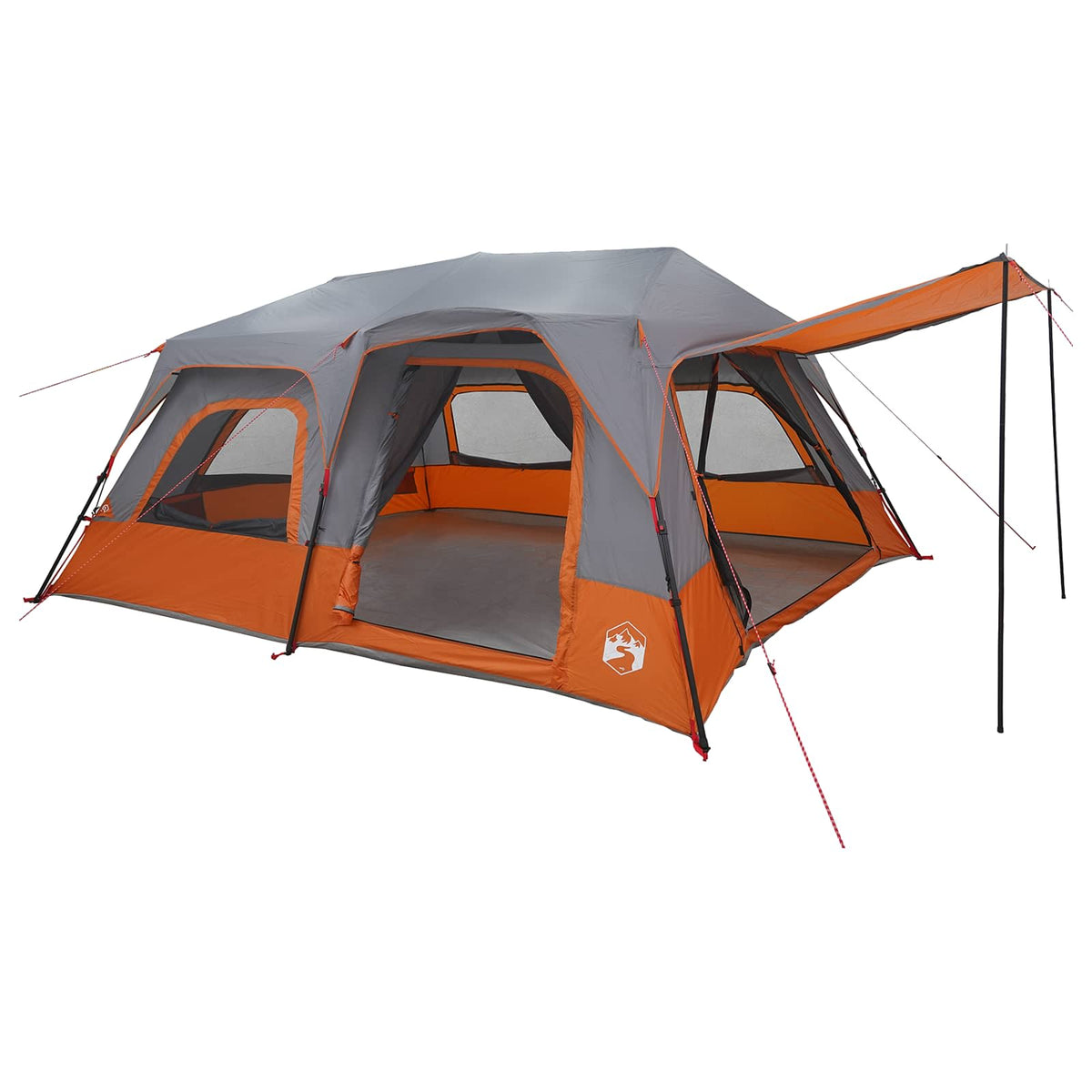 Tents 10 Person Instant Tent Waterproof Camping Shelter Grey Orange Pop Up 438 c