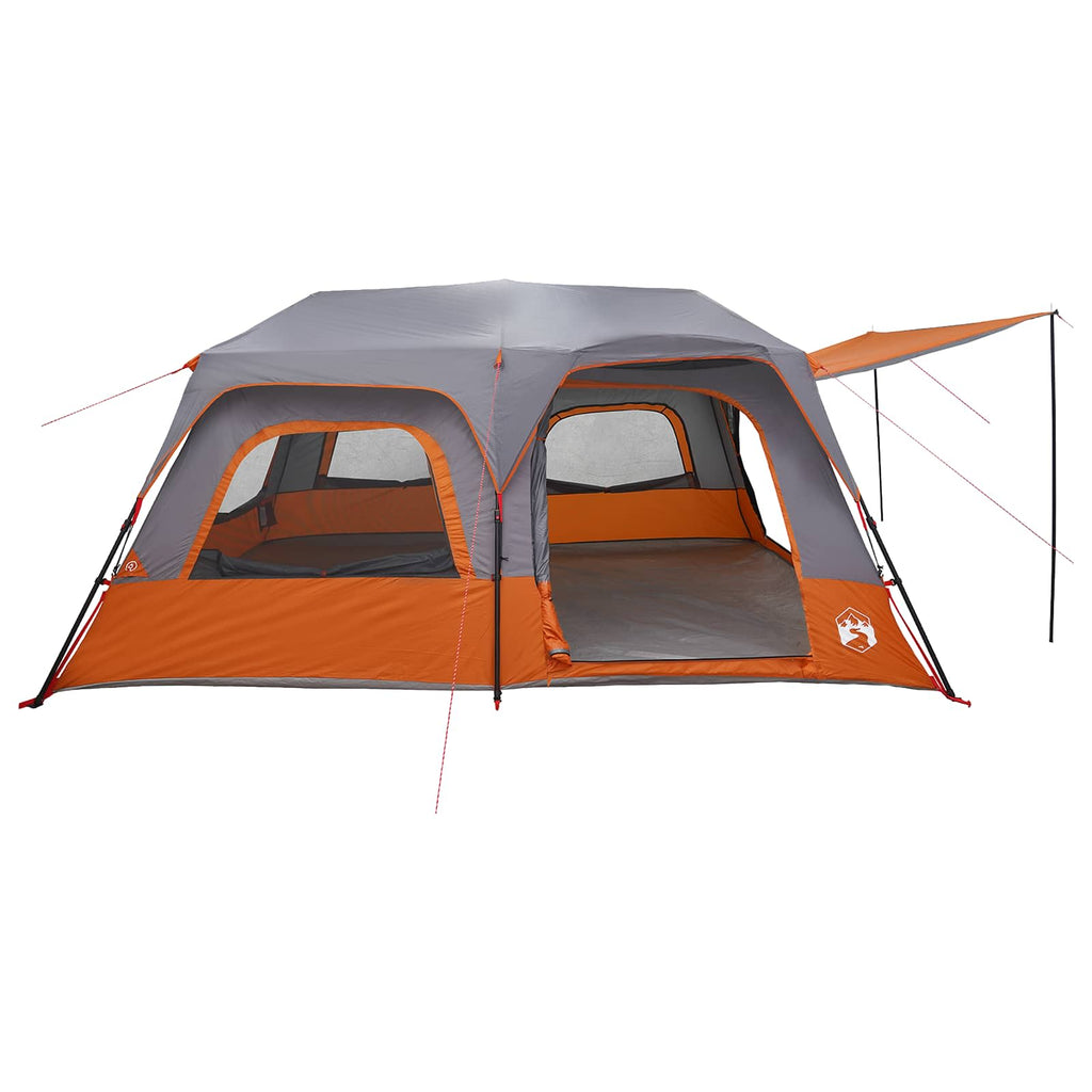 Tents 10 Person Instant Tent Waterproof Camping Shelter Grey Orange Pop Up 438 c