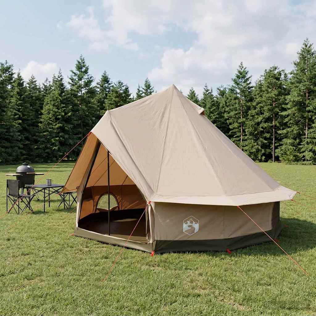 Tents 6 Person Family Camping Tent Waterproof Outdoor Shelter Cream Large 300 cm