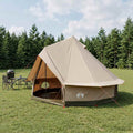 Tents 6 Person Family Camping Tent Waterproof Outdoor Shelter Cream Large 300 cm