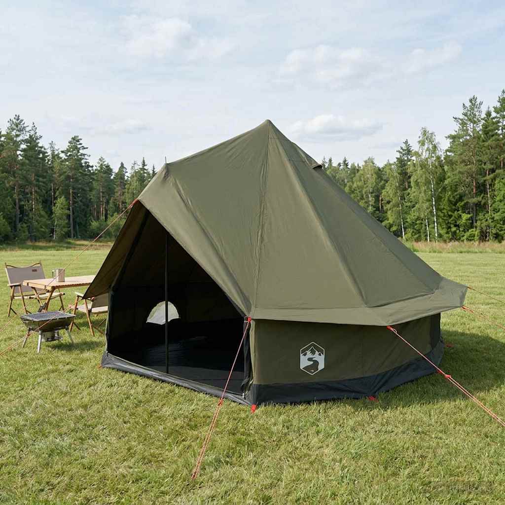 Tents 6 Person Family Camping Tent Waterproof Outdoor Shelter Army Green Large 3