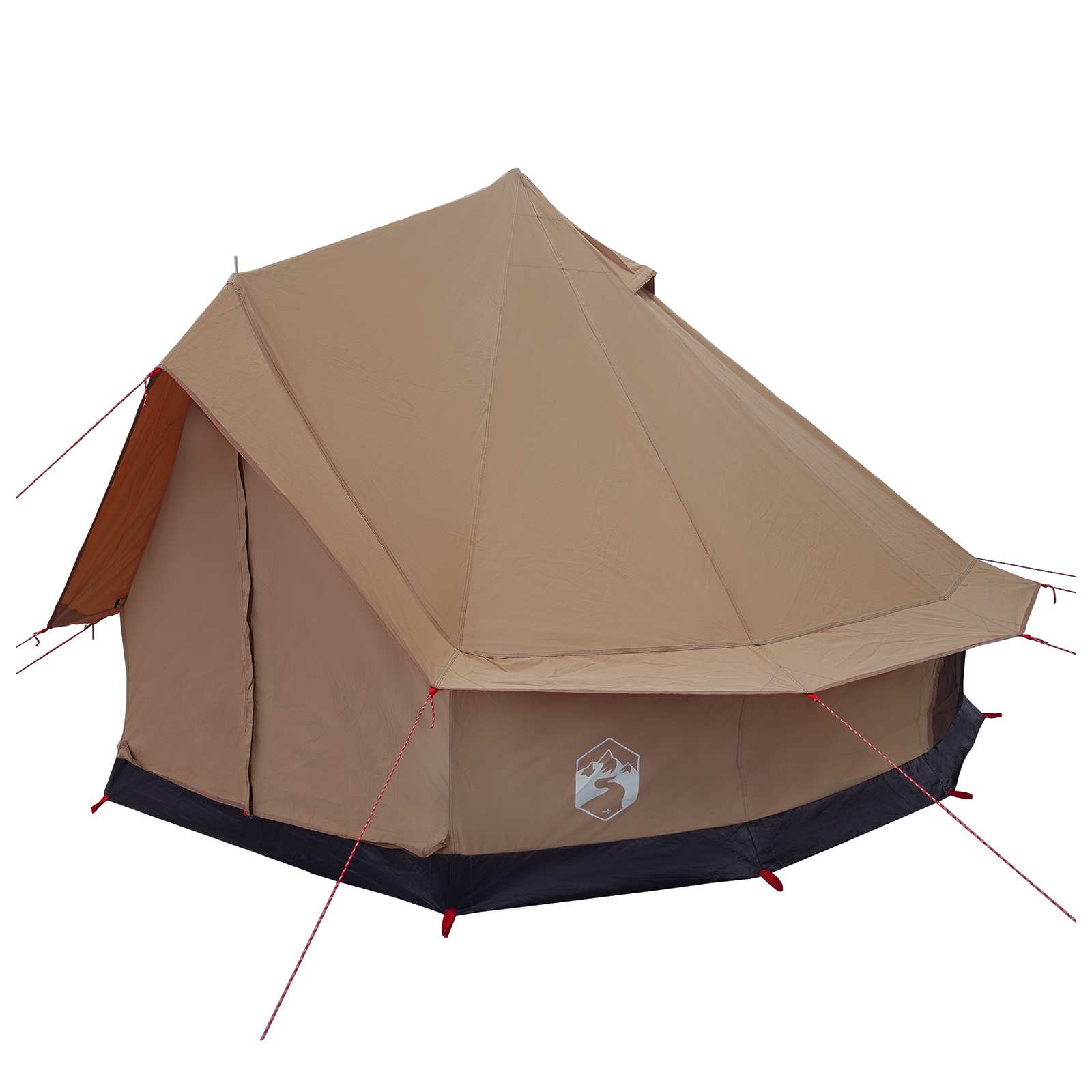Family Tent Brown 6-Person 185T Polyester With Pu Coating