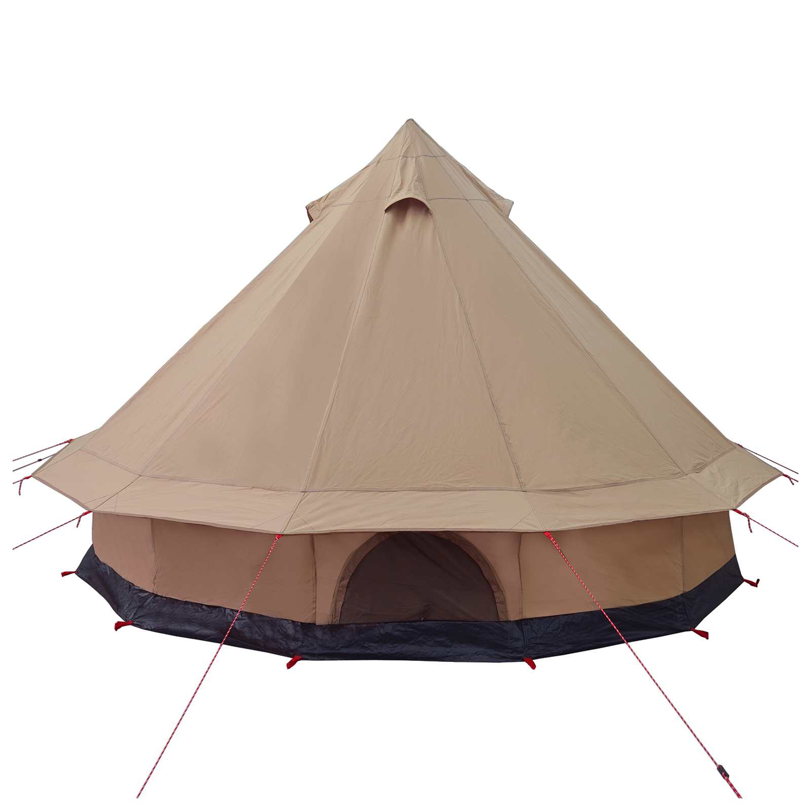 Family Tent Brown 6-Person 185T Polyester With Pu Coating
