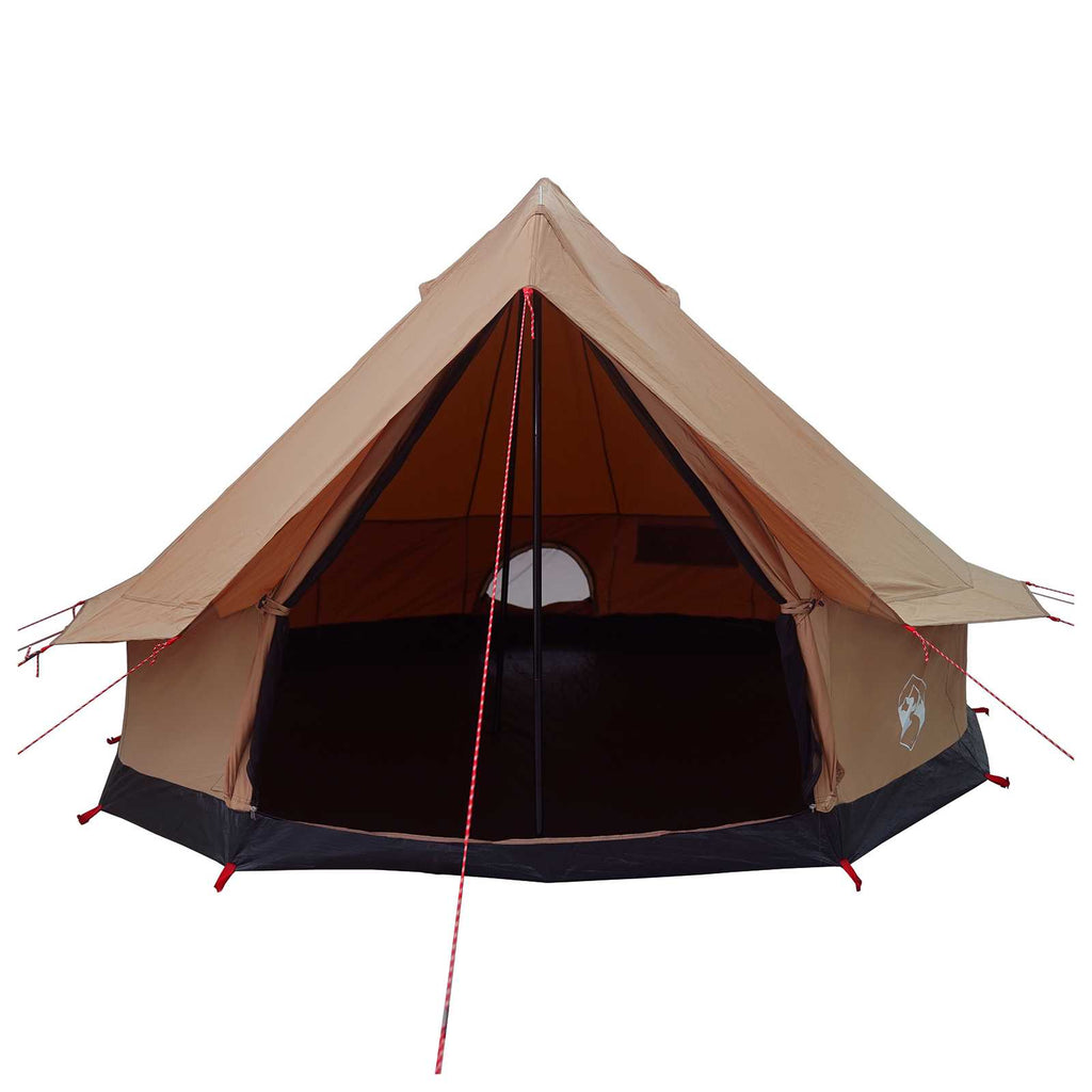 Family Tent Brown 6-Person 185T Polyester With Pu Coating