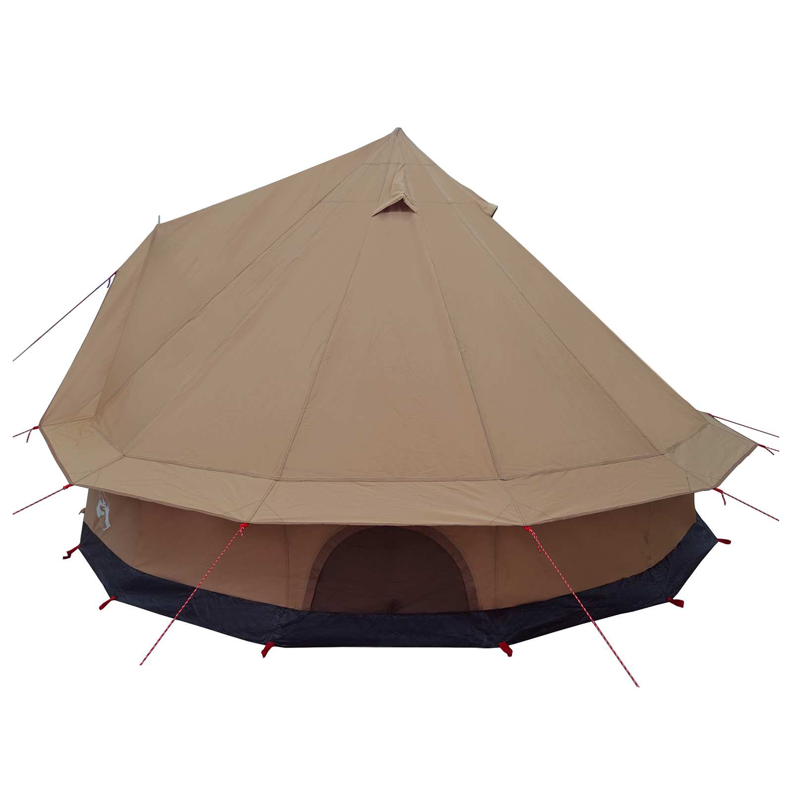 Family Tent Brown 6-Person 185T Polyester With Pu Coating