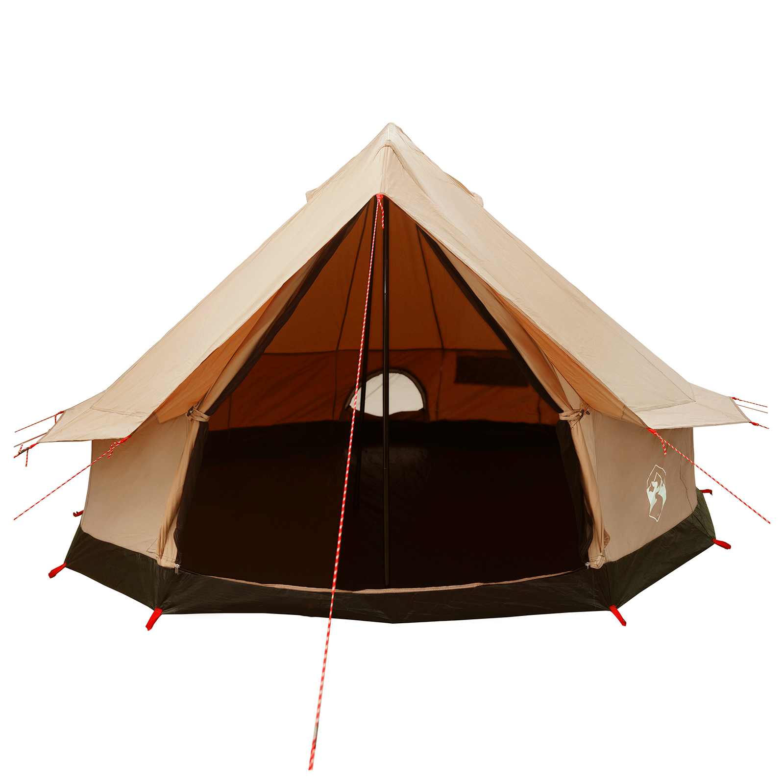 Family Tent Cream 8-Person 185T Polyester With Pu Coating