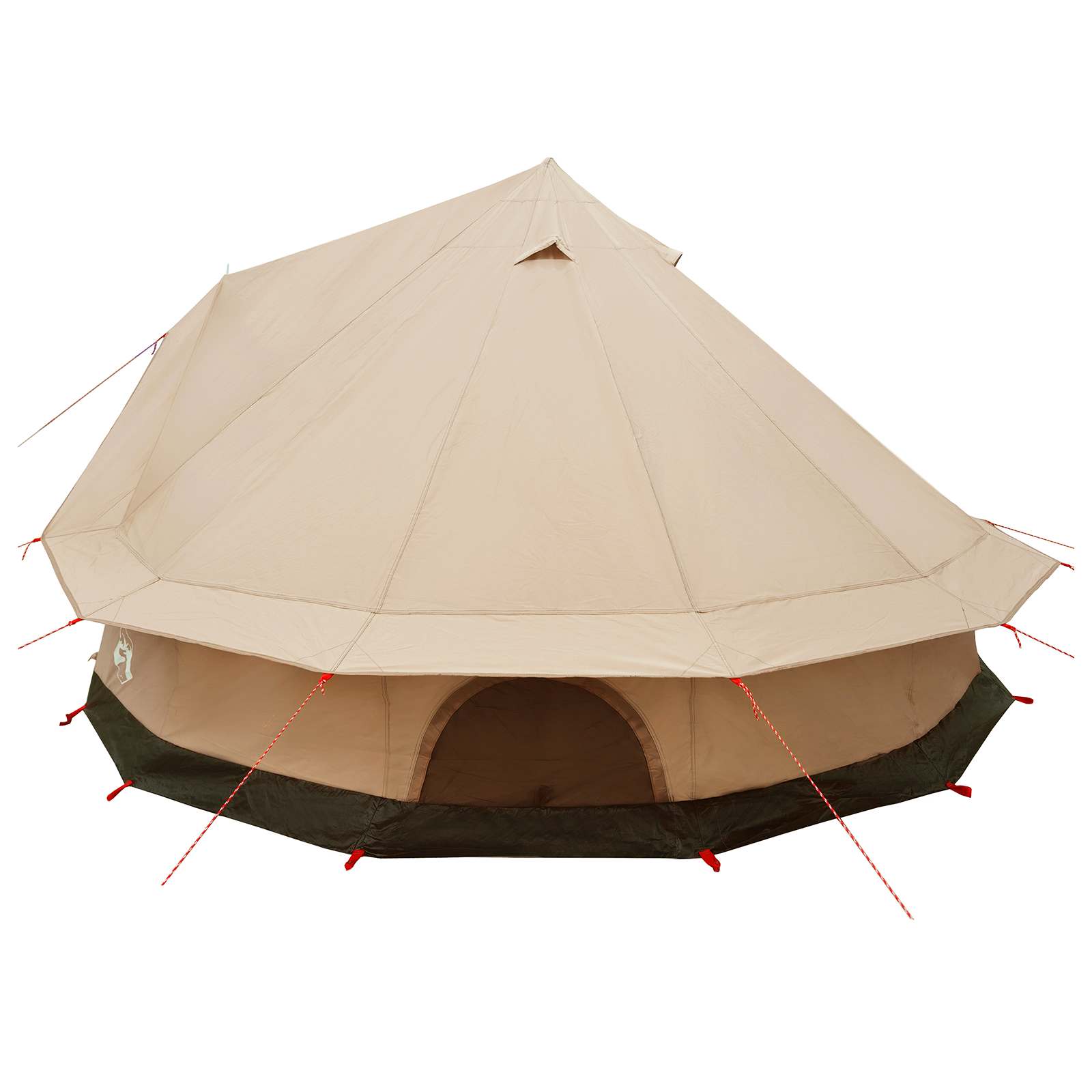 Family Tent Cream 8-Person 185T Polyester With Pu Coating