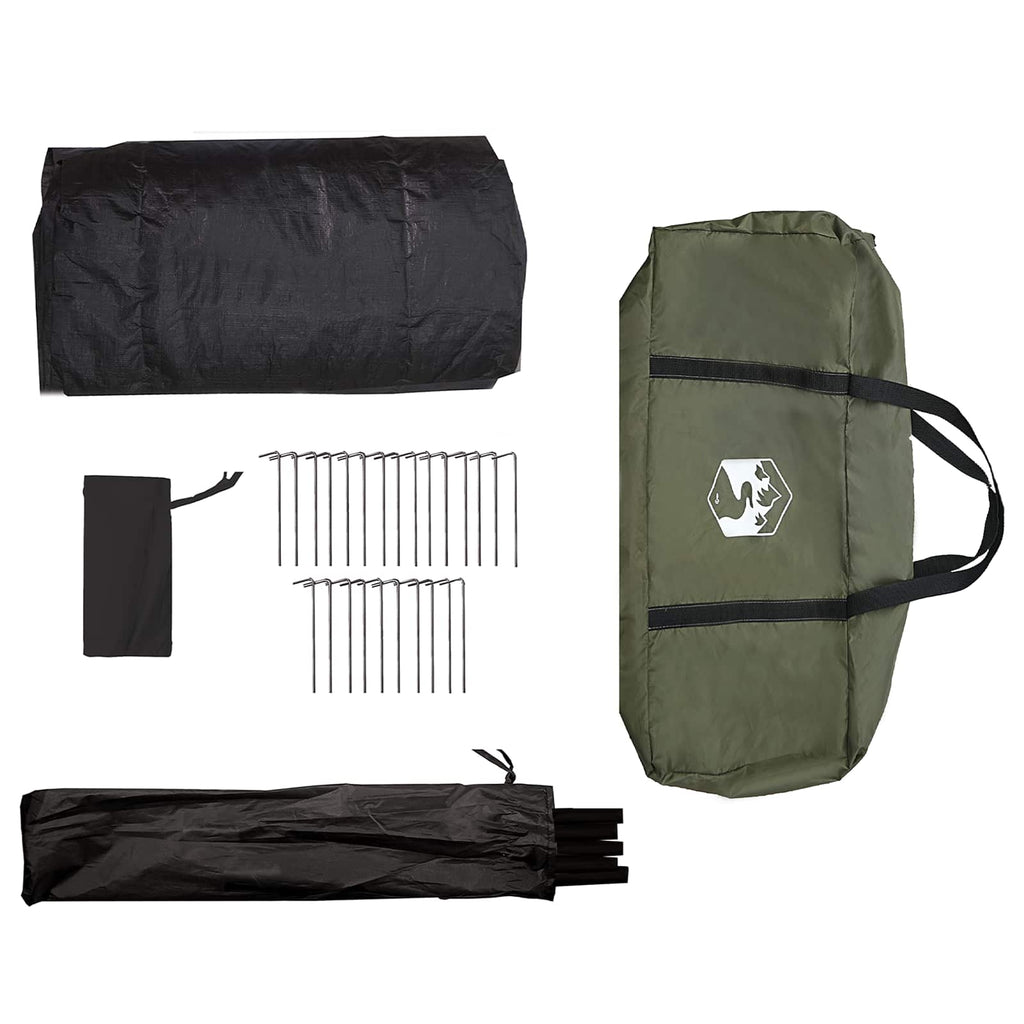 Tents 8 Person Family Camping Tent Waterproof Outdoor Shelter Army Green Large 4