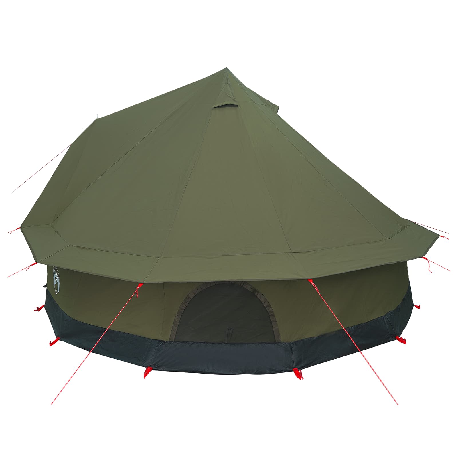 Family Tent Army Green 8-Person 185T Polyester With Pu Coating