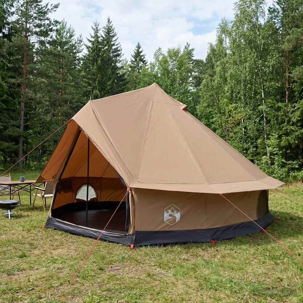 Tents 8 Person Family Camping Tent Waterproof Outdoor Shelter Brown Large 410 Cm