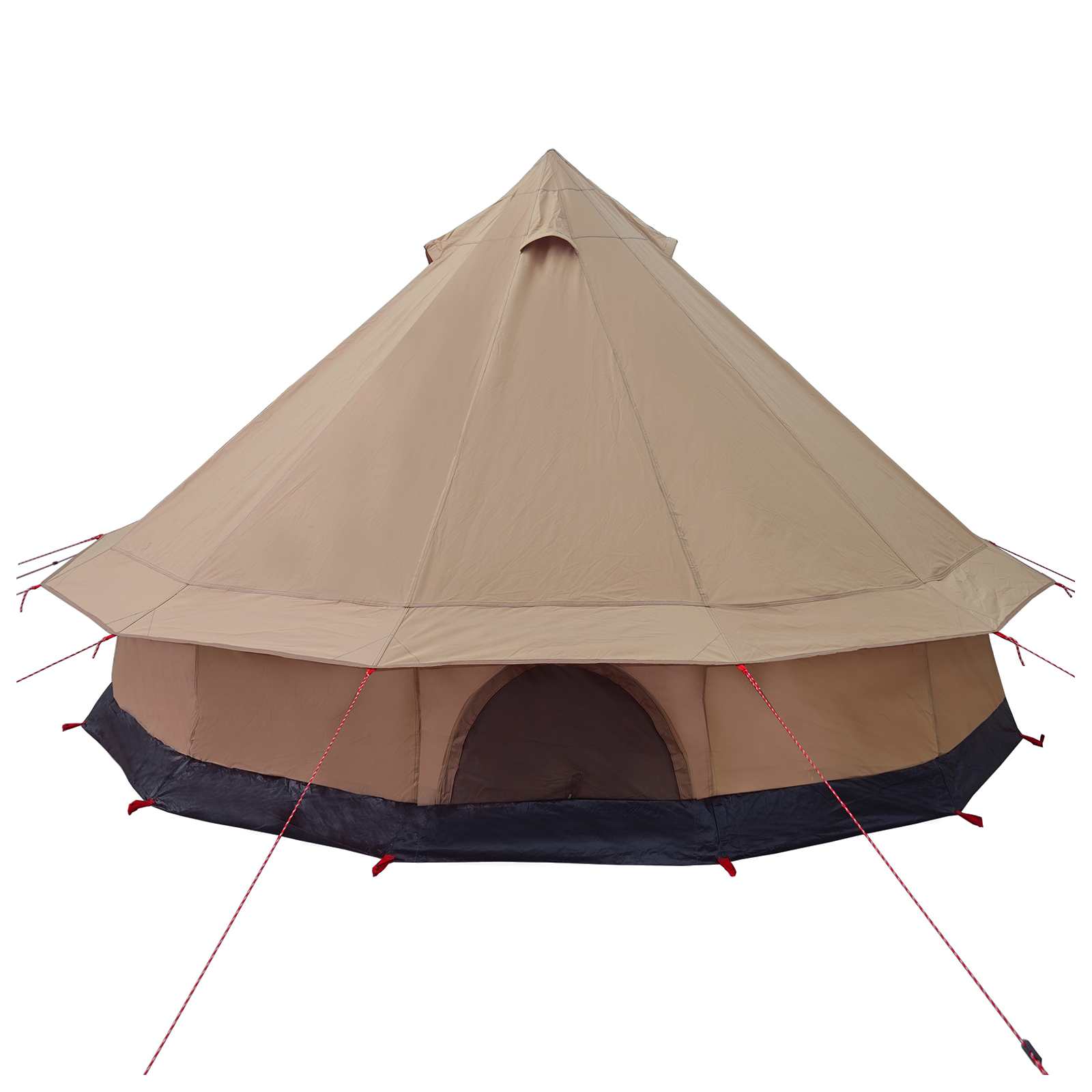 Family Tent Brown 8-Person 185T Polyester With Pu Coating