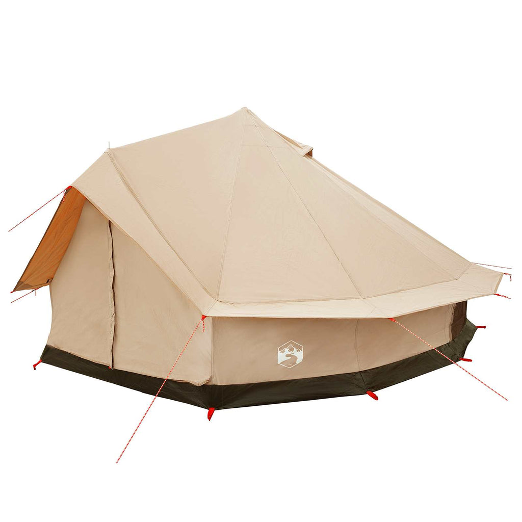 Family Tent Cream 10-Person 185T Polyester With Pu Coating