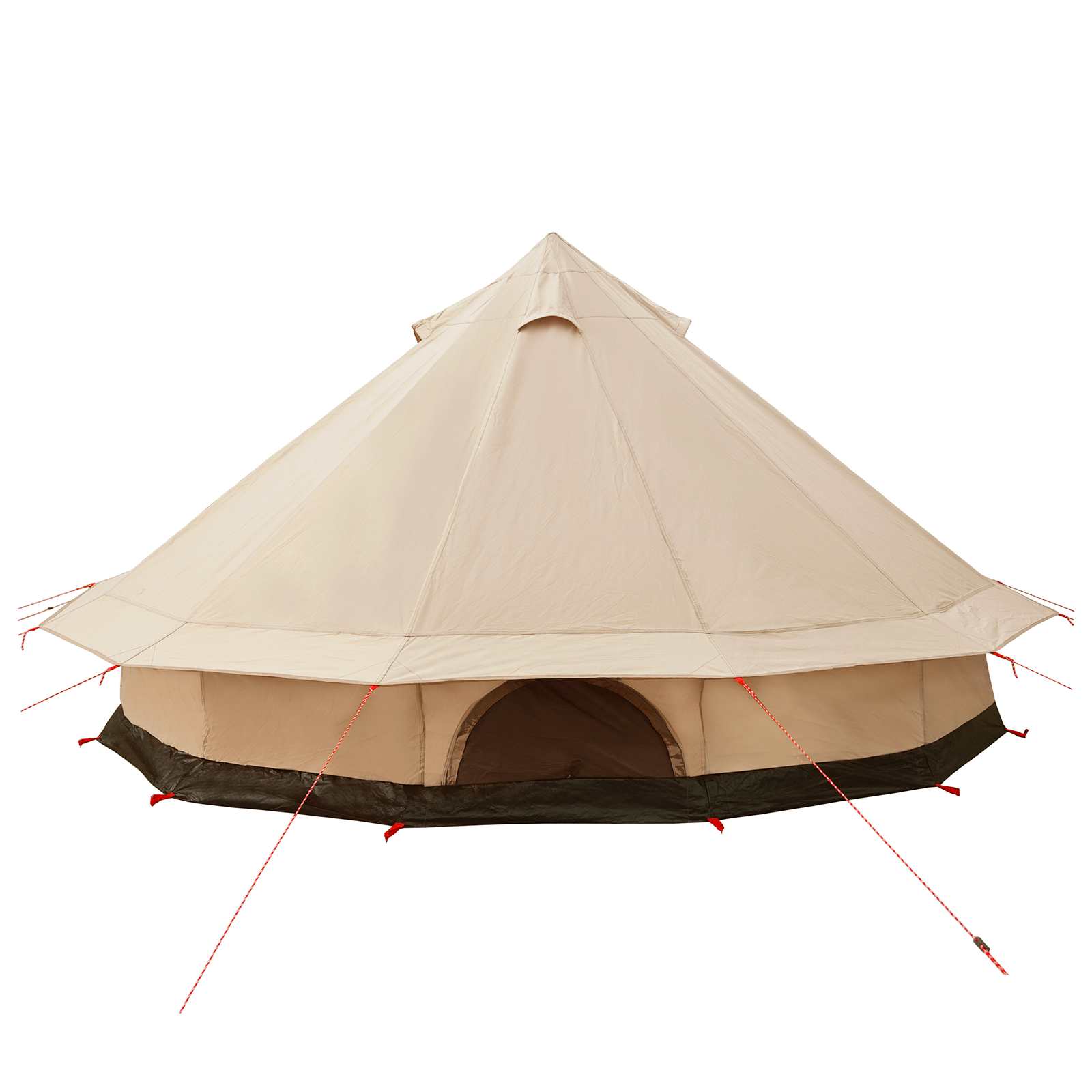 Family Tent Cream 10-Person 185T Polyester With Pu Coating