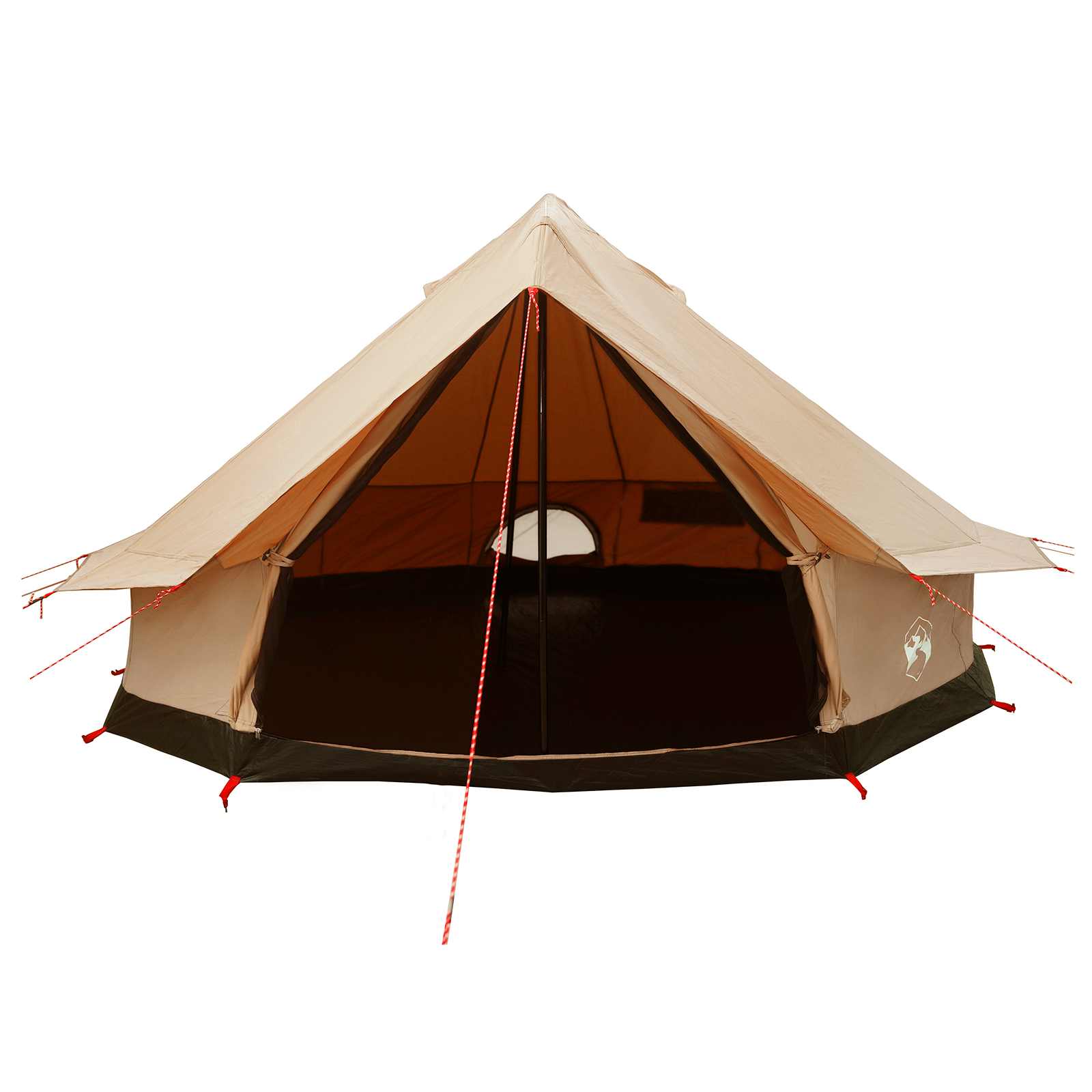 Family Tent Cream 10-Person 185T Polyester With Pu Coating