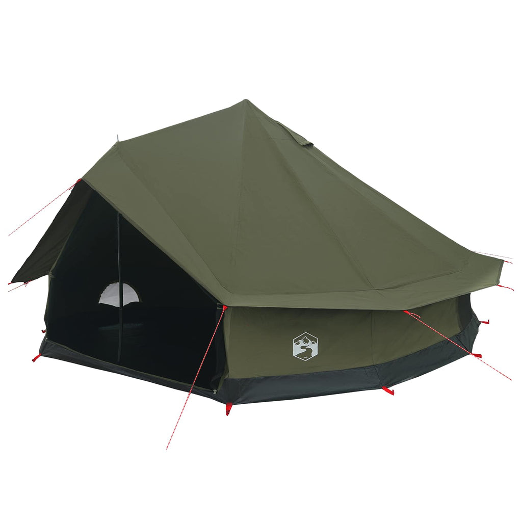 Family Tent Army Green 10-Person 185T Polyester With Pu Coating
