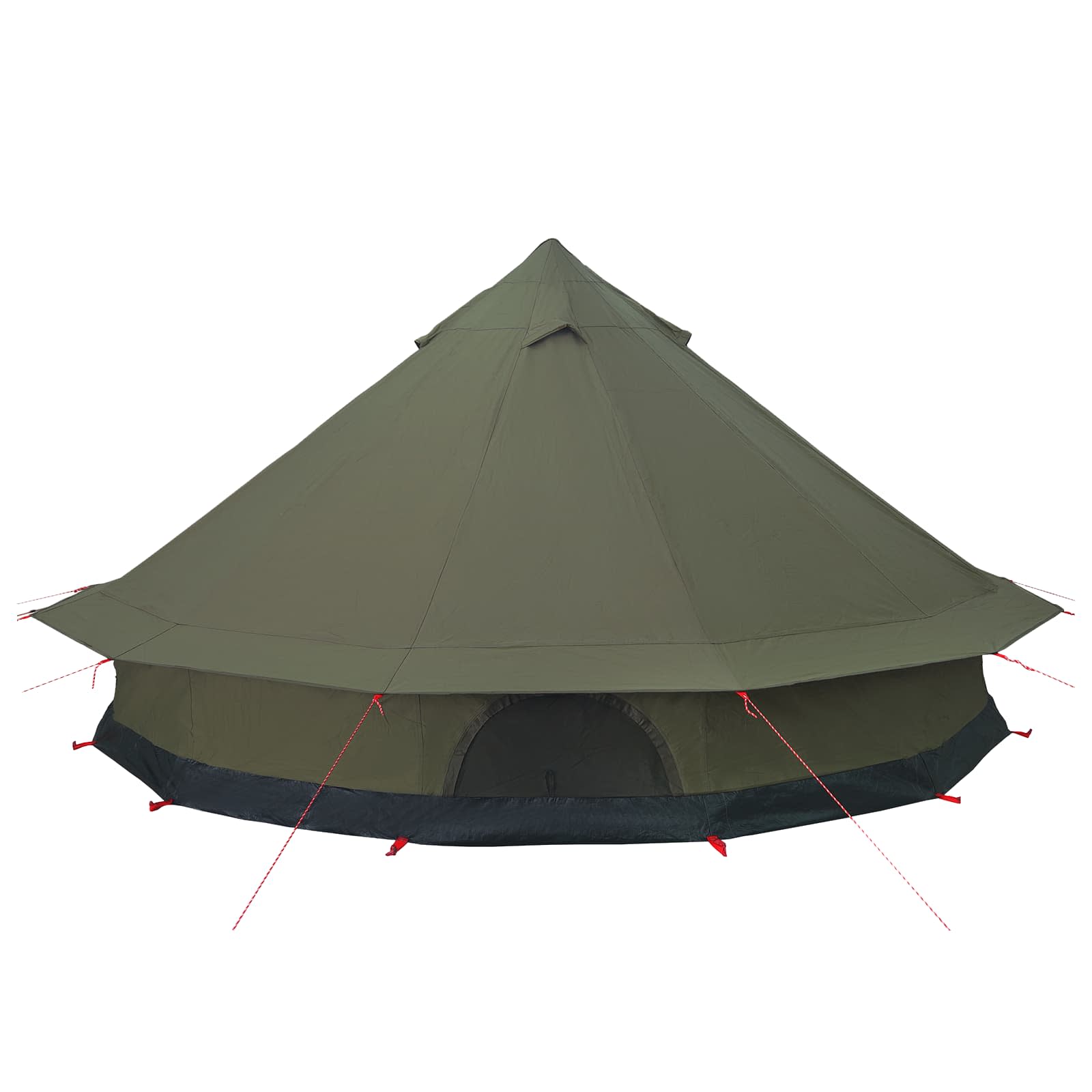 Family Tent Army Green 10-Person 185T Polyester With Pu Coating