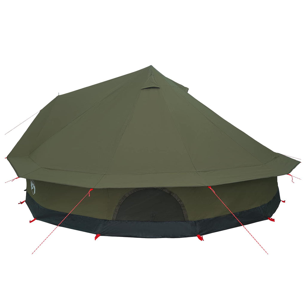 Family Tent Army Green 10-Person 185T Polyester With Pu Coating