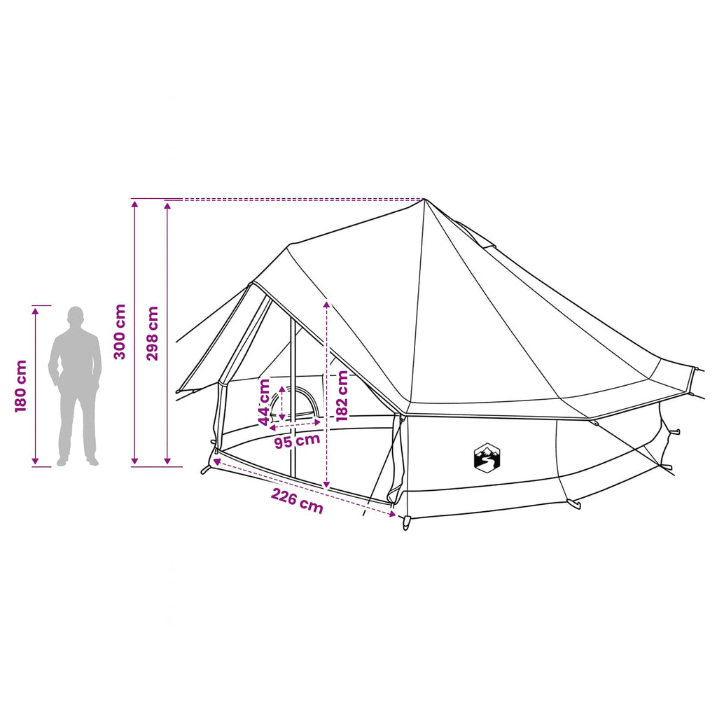 Family Tent Army Green 10-Person 185T Polyester With Pu Coating