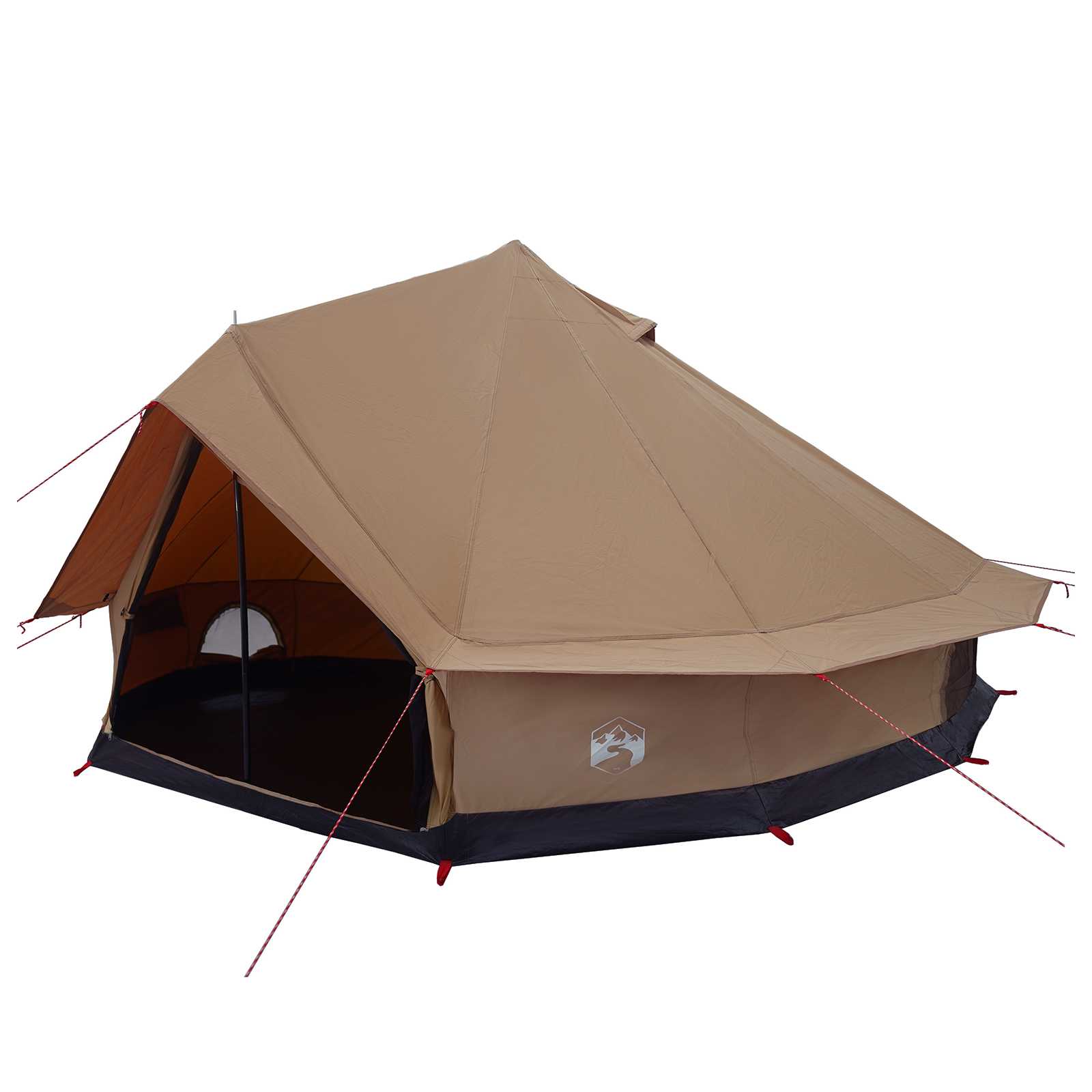 Family Tent Brown 10-Person 185T Polyester With Pu Coating