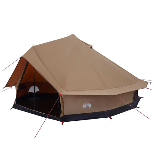 Family Tent Brown 10-Person 185T Polyester With Pu Coating