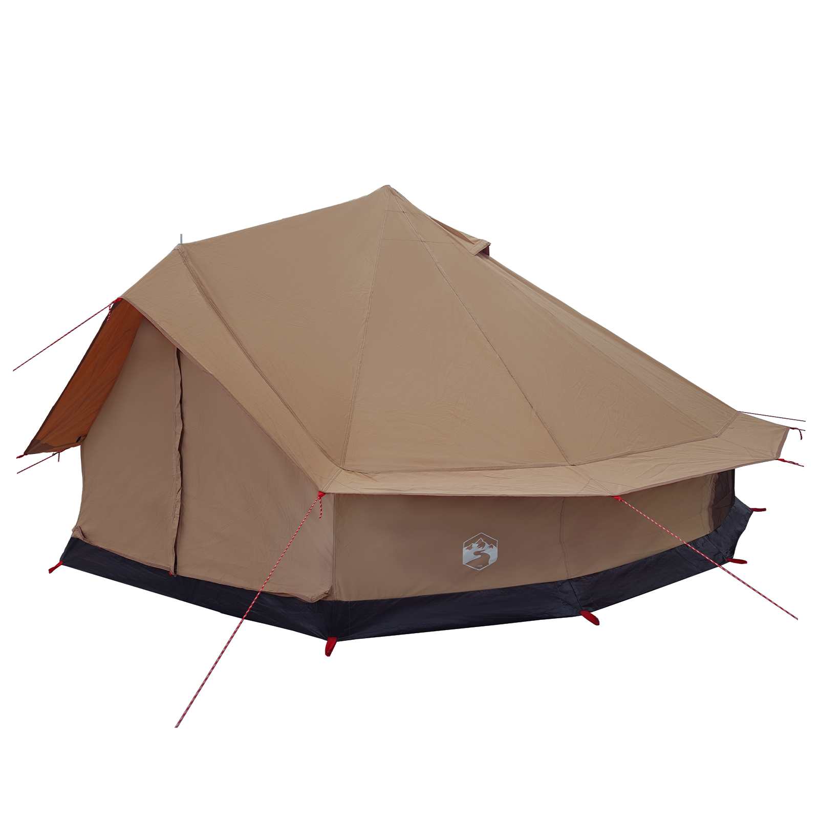 Family Tent Brown 10-Person 185T Polyester With Pu Coating