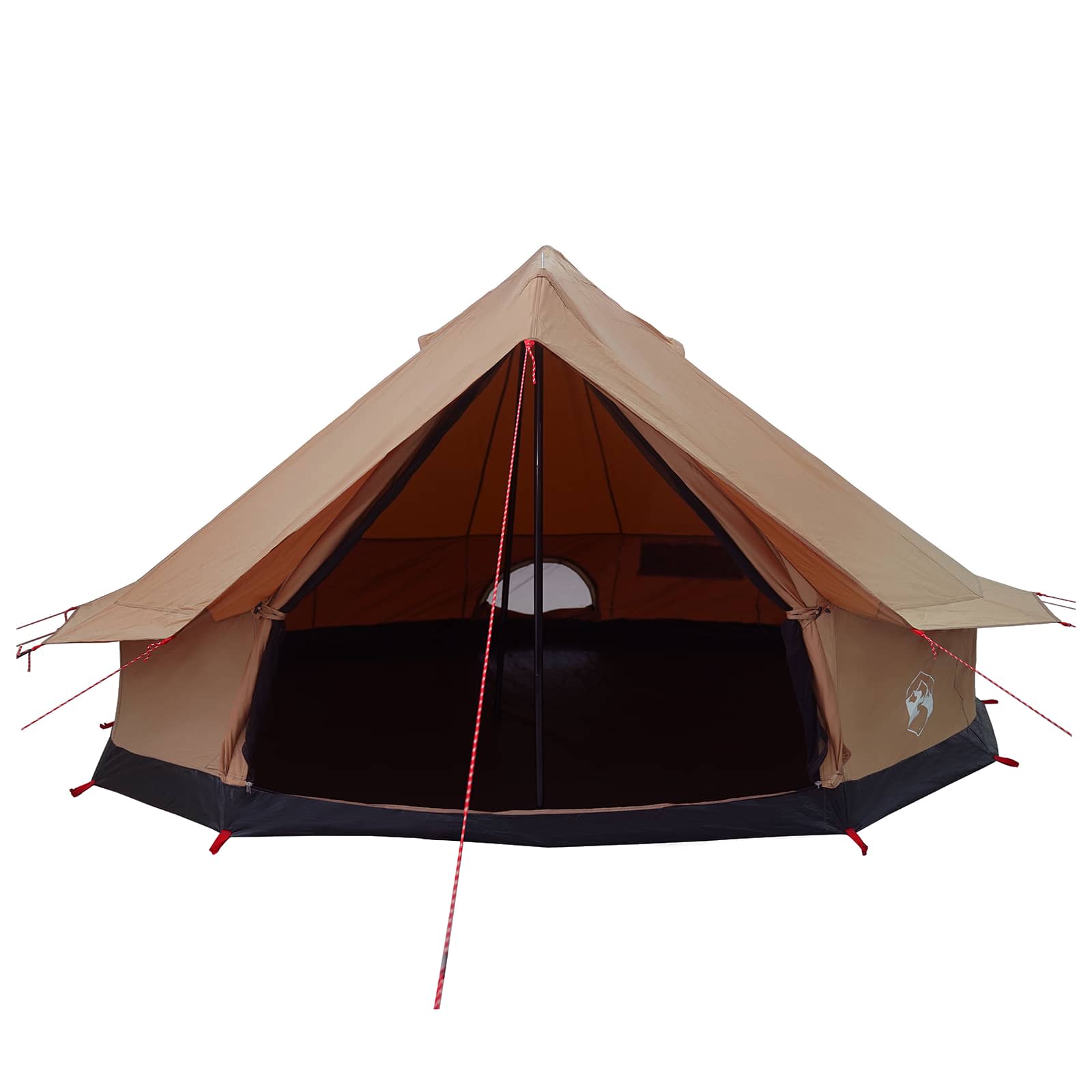 Family Tent Brown 10-Person 185T Polyester With Pu Coating