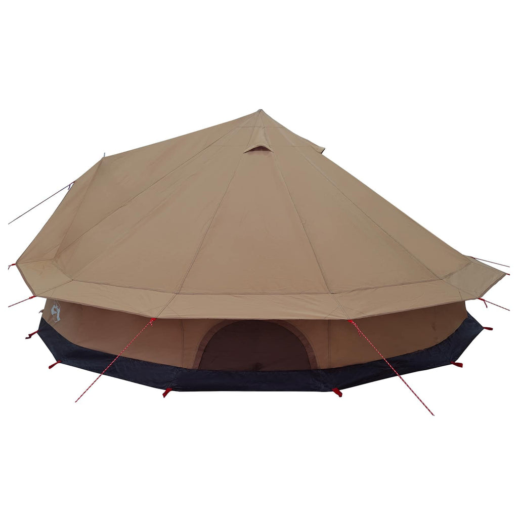 Family Tent Brown 10-Person 185T Polyester With Pu Coating