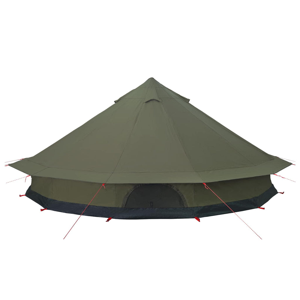 Family Tent Army Green 12-Person 185T Polyester With Pu Coating