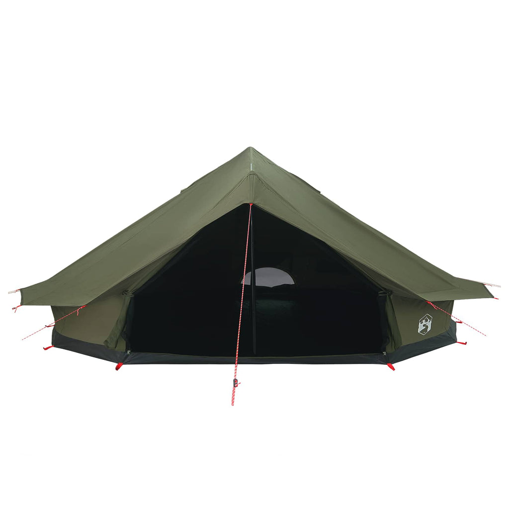 Family Tent Army Green 12-Person 185T Polyester With Pu Coating
