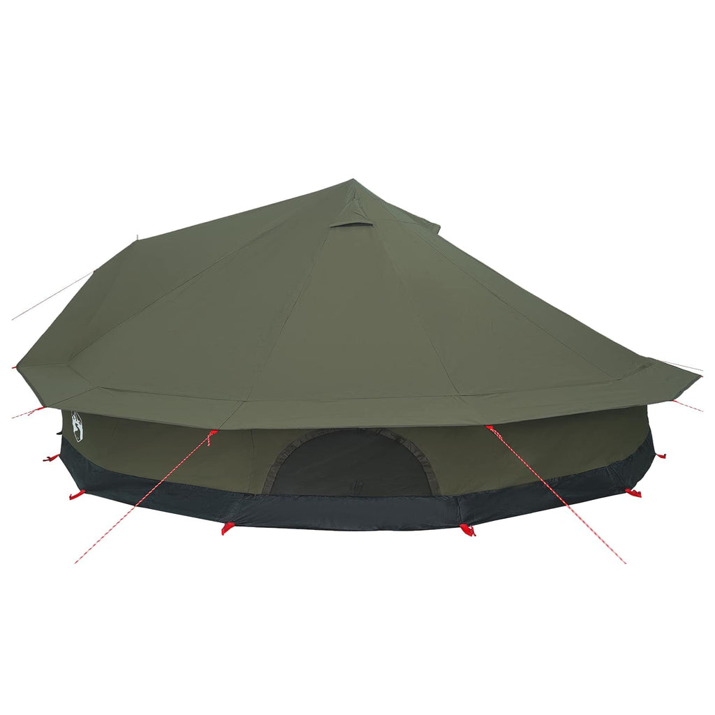 Family Tent Army Green 12-Person 185T Polyester With Pu Coating