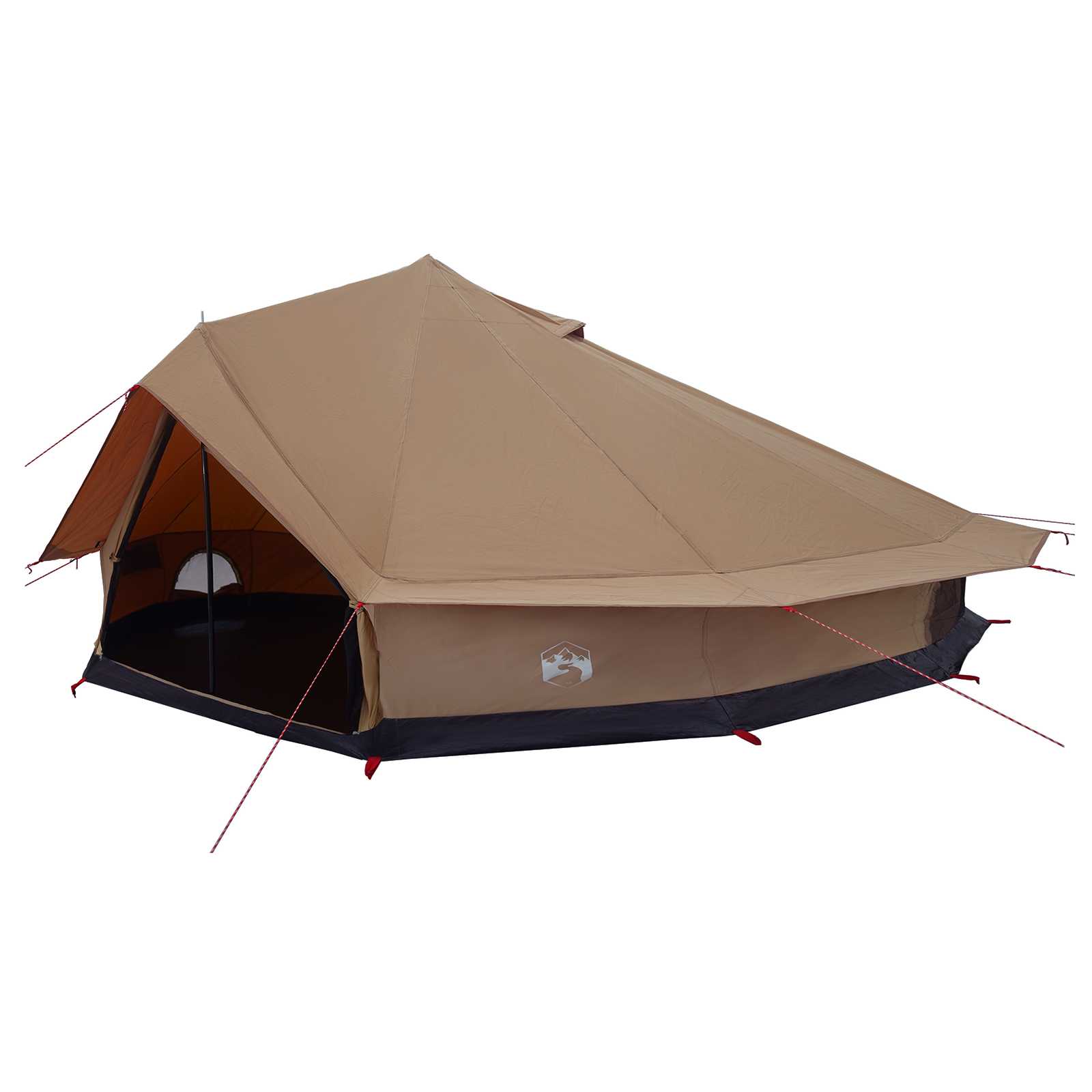 Family Tent Brown 12-Person 185T Polyester With Pu Coating