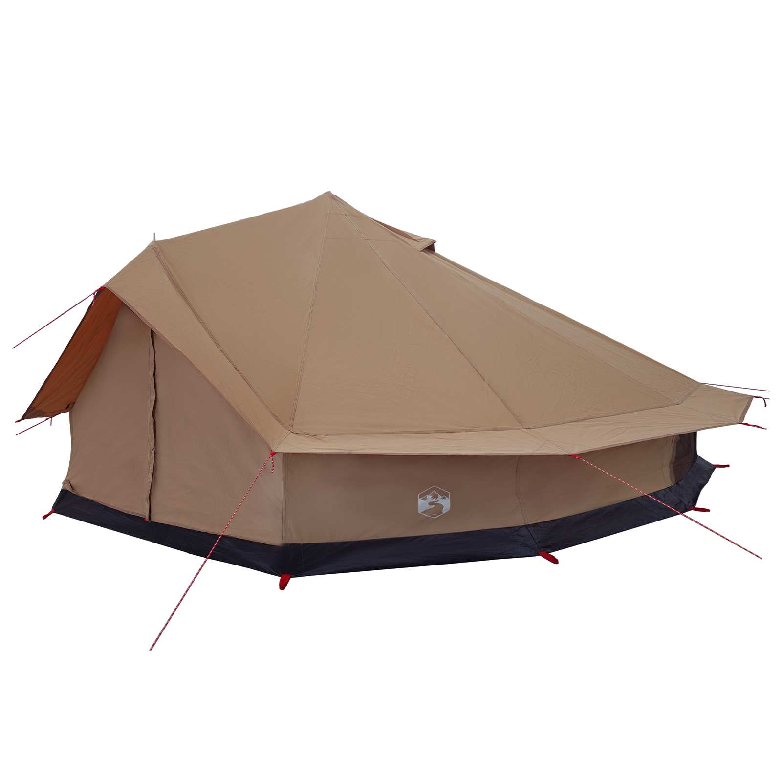 Family Tent Brown 12-Person 185T Polyester With Pu Coating